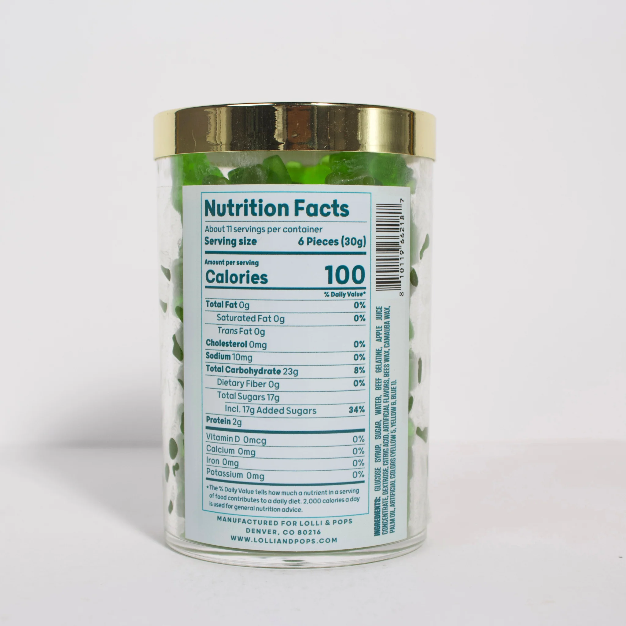 Green Apple Medium Gummy Tube - Image 3