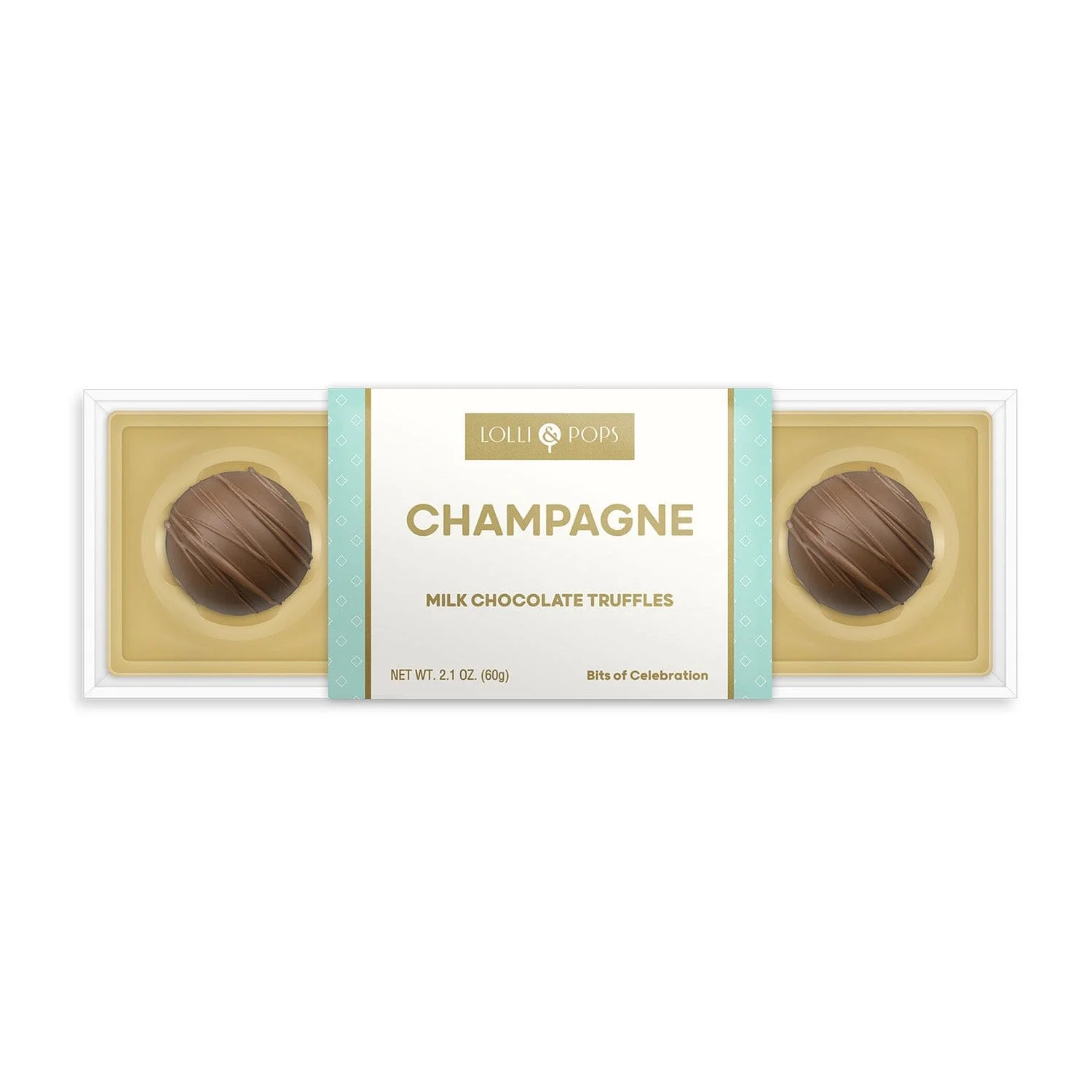 4Pc Milk Chocolate Champagne Truffles