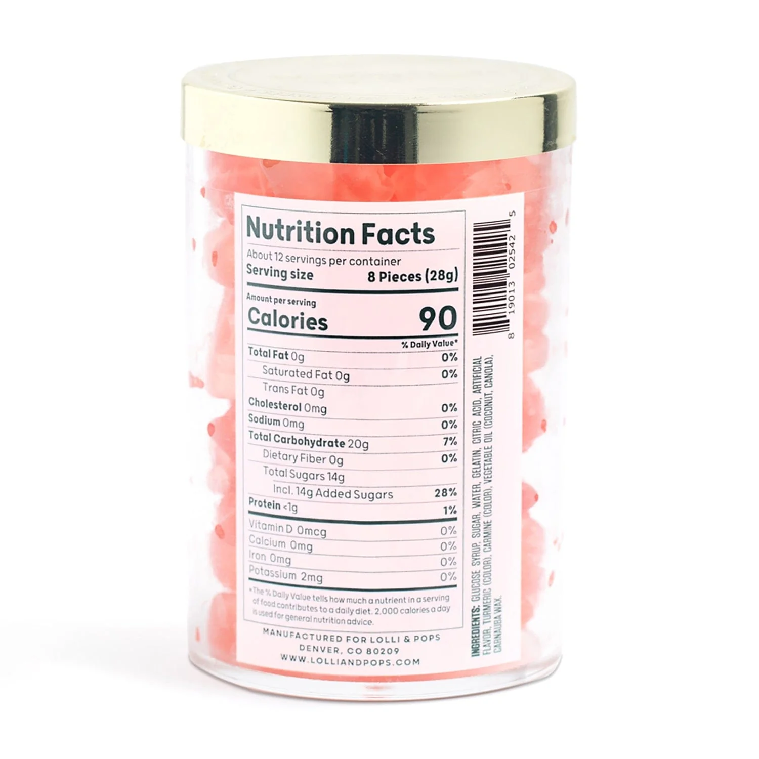 Medium Rosé Champagne Gummy Tube - Image 2